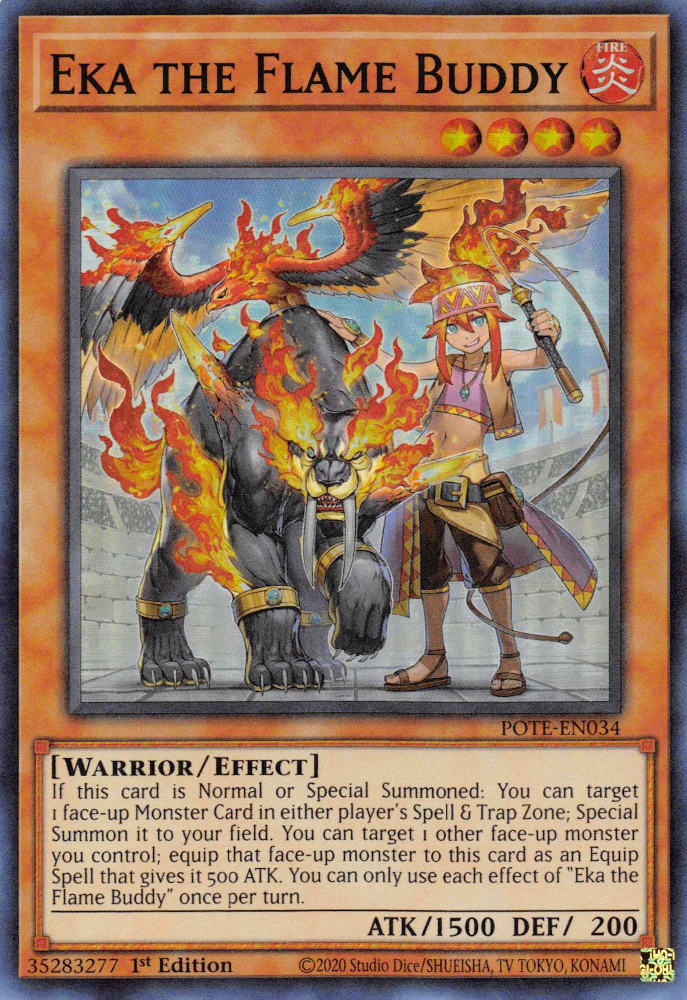 200 yugioh cards Eka the Flame Buddy [POTE-EN034] Super Rare – Brainwash Cards
