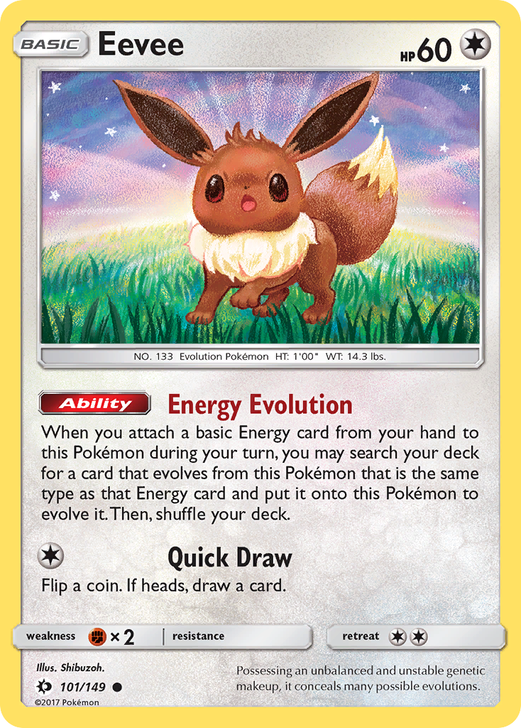Eevee (101/149) [Sun & Moon: Base Set] – Brainwash Cards