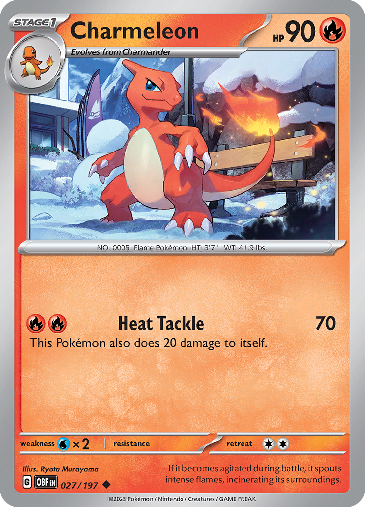 Charmeleon (027/197) [Scarlet & Violet: Obsidian Flames] – Brainwash Cards