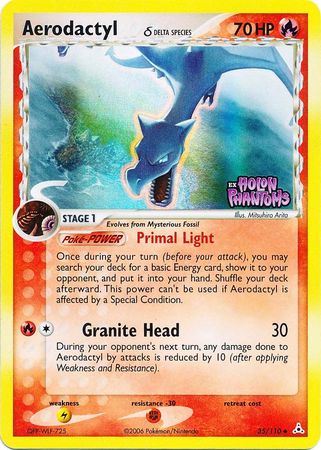 Aerodactyl (35/110) (Delta Species) (Stamped) [EX: Holon Phantoms] –  Brainwash Cards