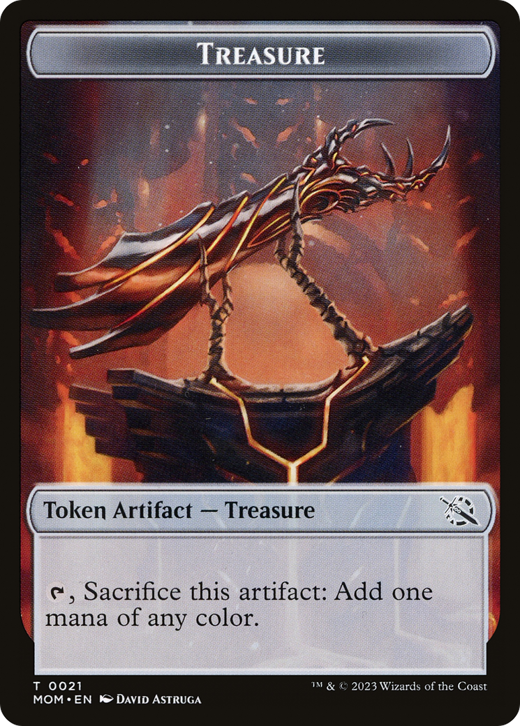 Treasure (21) // Zombie Double-Sided Token [March of the Machine Token –  Brainwash Cards