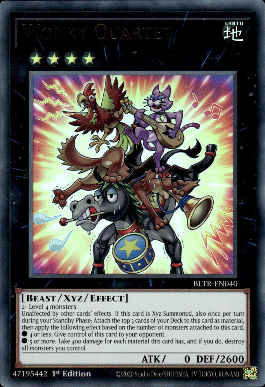 3 level 4 monsters xyz Wonky Quartet [BLTR-EN040] Ultra Rare – Brainwash Cards