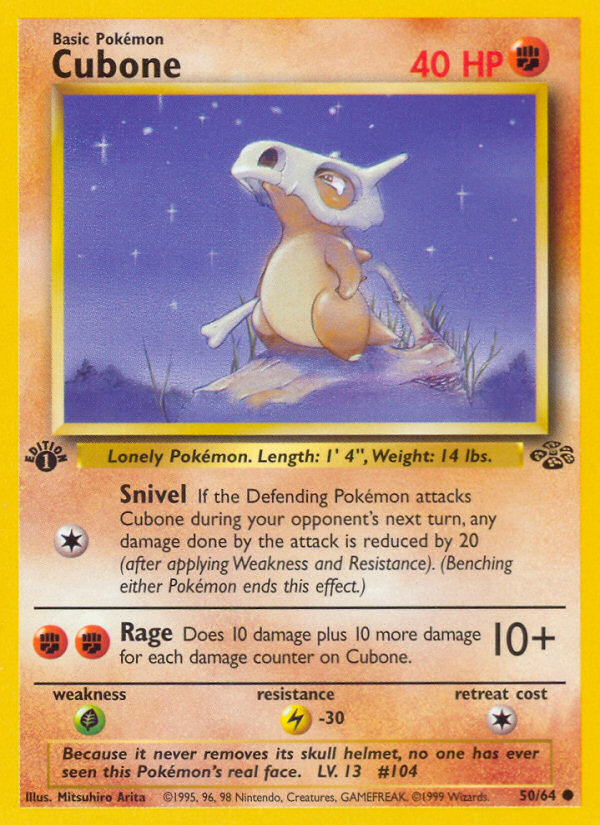 Cubone (50/64) [Jungle 1st Edition] – Brainwash Cards