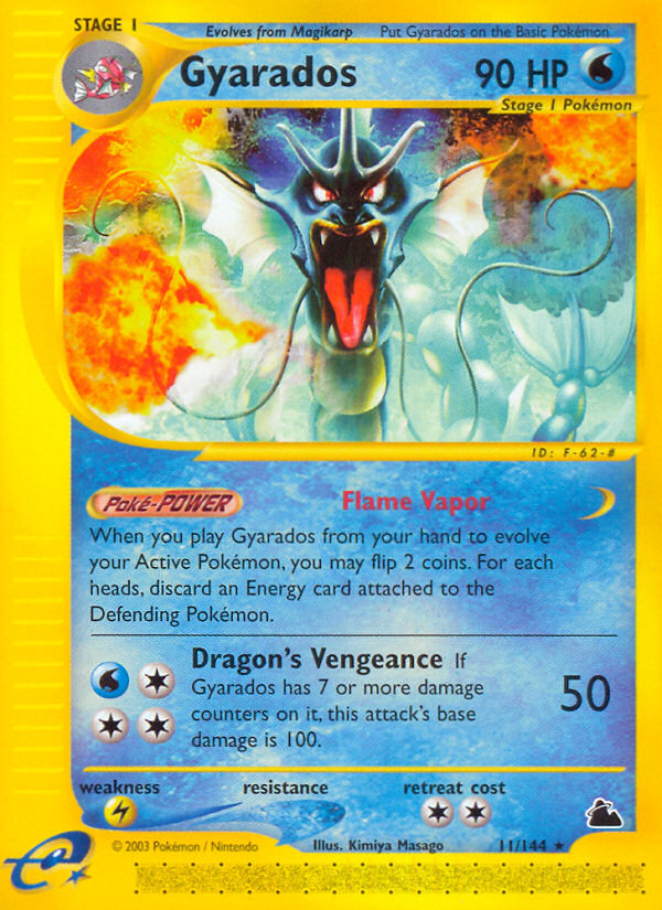 pokemon card value gyarados (11/144) [Skyridge] – Brainwash Cards Having been authenticated and graded PokeDATA - Check current Pokemon