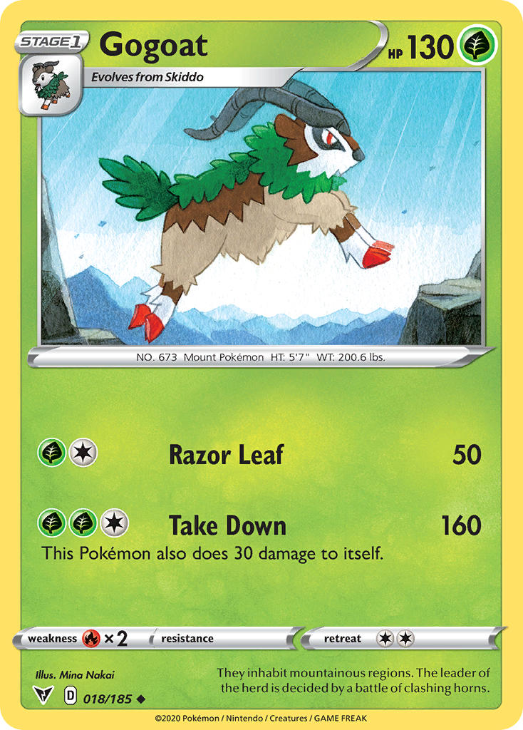 Gogoat (018/185) [Sword & Shield: Vivid Voltage] – Brainwash Cards