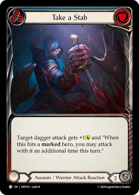 Take a Stab (Blue) [HNT213] (The Hunted)  Rainbow Foil