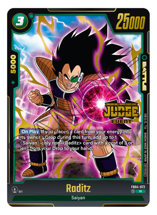 Raditz (Judge Pack 03 - Event Judge) [Fusion World Promotion Cards]